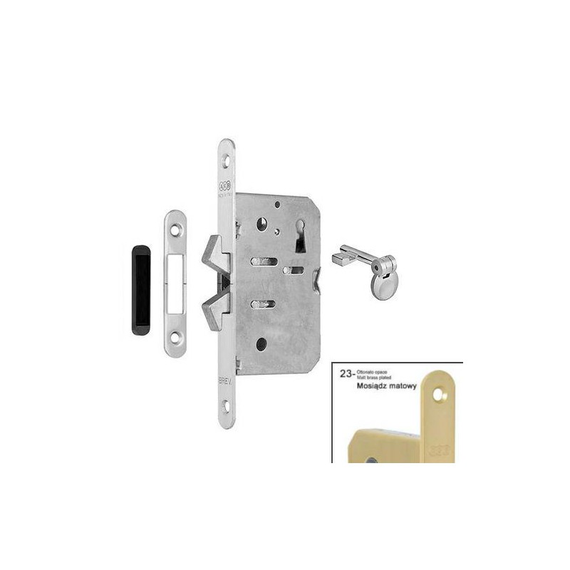 Zamek hakowy na klucz 50mm F16 mosiądz mat mod. SCIVOLA TT