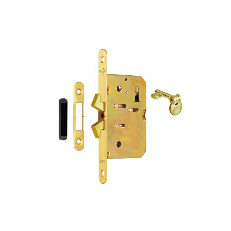 Zamek hakowy na klucz 50mm F16 mosiądzowany mod. SCIVOLA TT