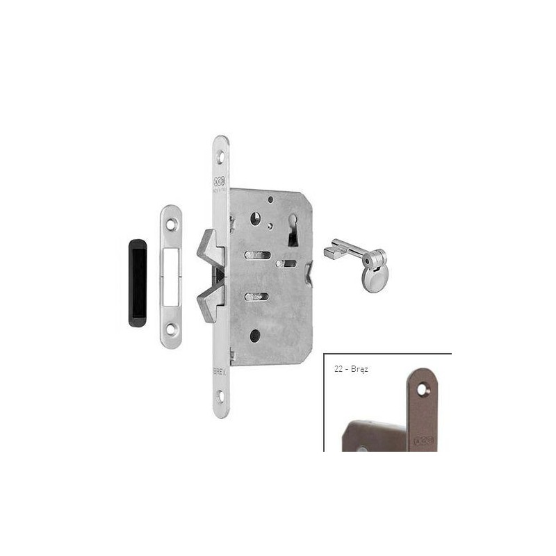 Zamek hakowy na klucz 50mm F16 brązowy mod. SCIVOLA TT