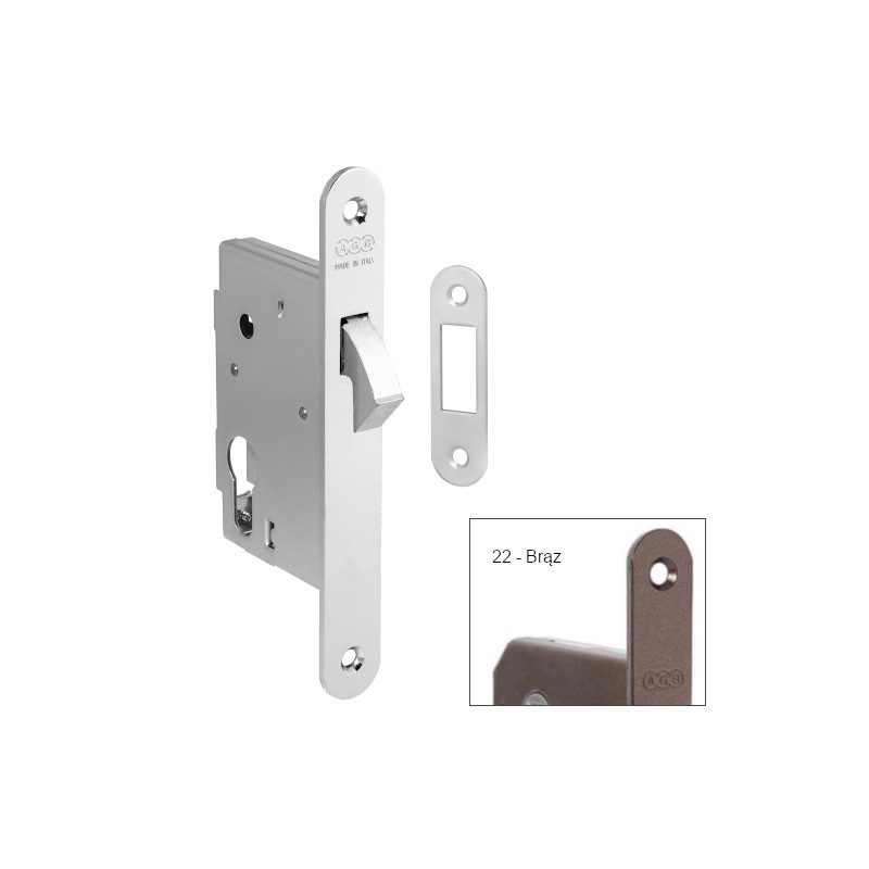 Zamek hakowy na wkładkę BT 50mm F22 brąz mod. 701