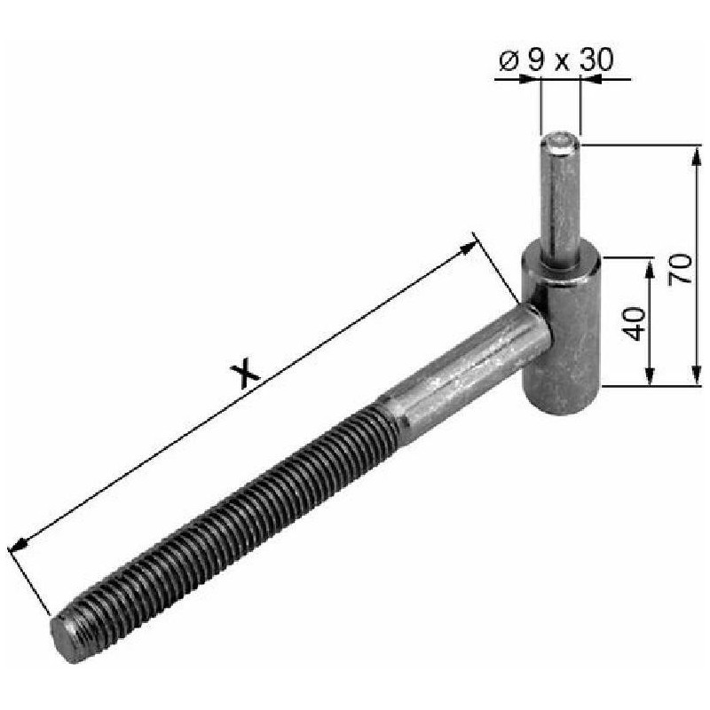 Zawias 85 śr.9x30 40-70 srebrny AGB