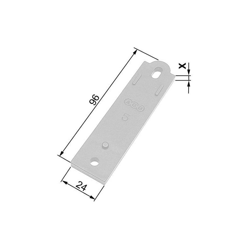 Podkładka ustlająca 15mm do zatrzasku okiennicy automatycznego srebrny mat