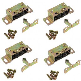 Zatrzask rolkowy 46x15mm żółty ocynk nylonowe rolki mod.15 4szt.