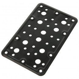Łącznik płaski 160x100mm czarny mod.504 płytka perforowana
