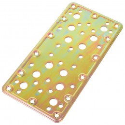 Łącznik płaski stalowy 200x100 żółty ocynk mod.504 do konstrukcji drewnianych