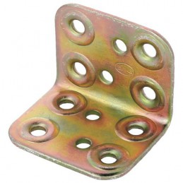 Kątownik montażowy 40x50mm żółty ocynk mod.300 Łącznik kątowy do konstrukcji drewnianych