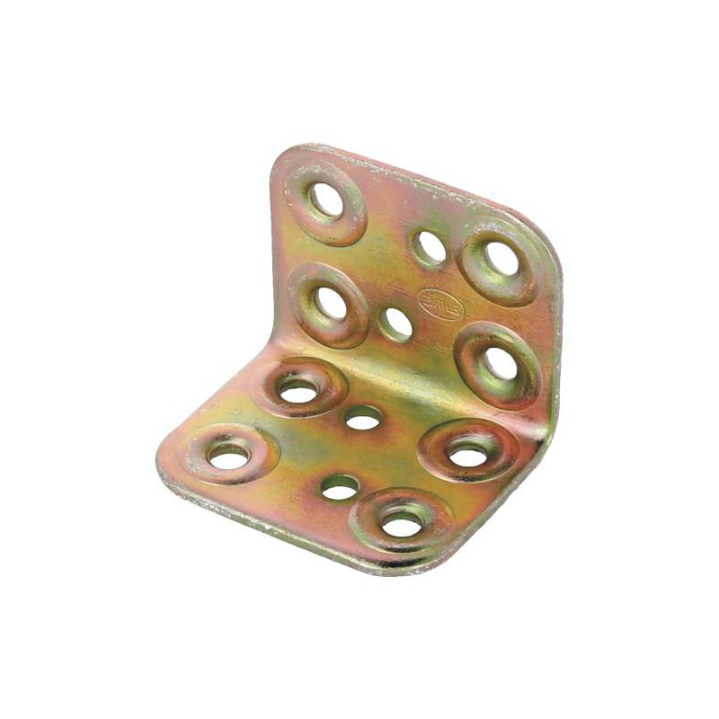 Kątownik montażowy 40x50mm żółty ocynk mod.300 Łącznik kątowy do konstrukcji drewnianych