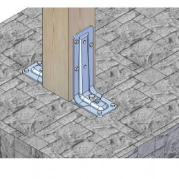 Podstawa belki regulowana 75-150mm czarna mod.350 do konstrukcji drewnianych