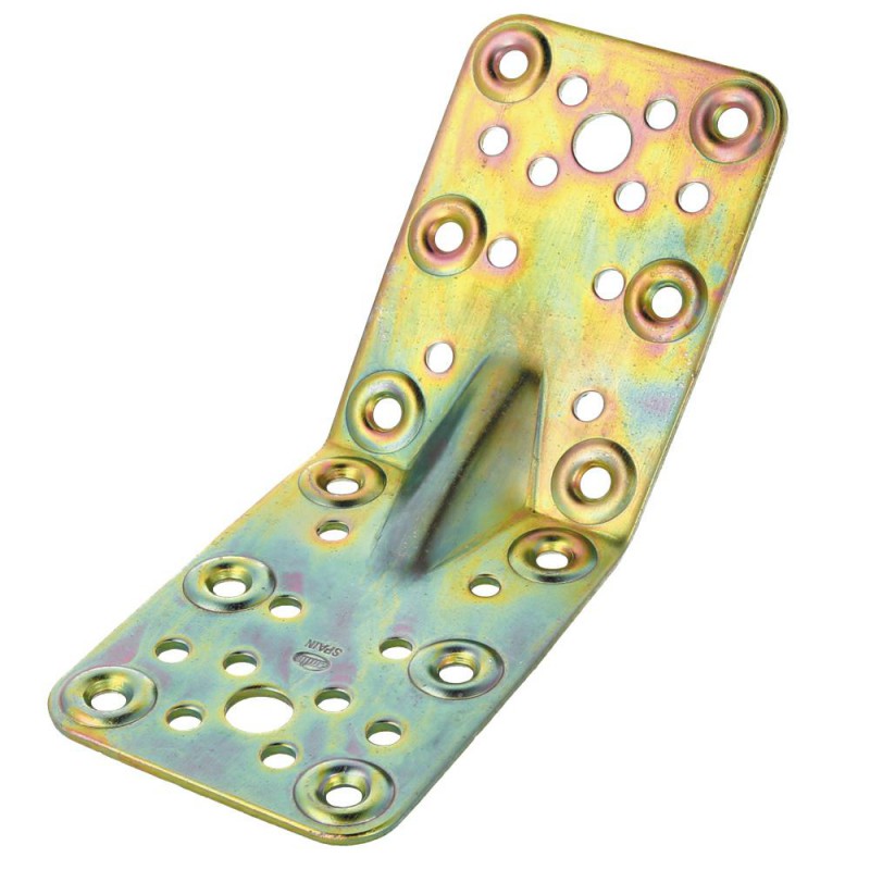 Łącznik kątowy 135stopni 90x90x65 żółty ocynk mod.306