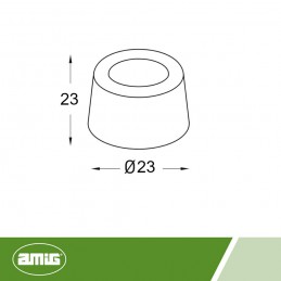 Odbój gumowy 23x23mm mahoń odbojnik podłogowy 2szt. mod. 410 DIS