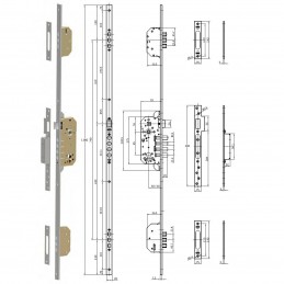 Zamek listwowy na wkładkę 85/50 srebrny mod. 410