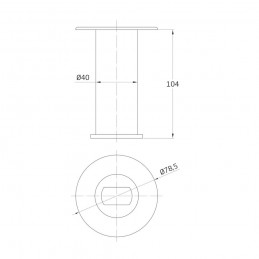 Zaczep, tulejka do zamka do bramy garażowej 670/675 nikiel