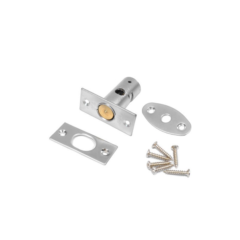 Zasuwka okienna wpuszczana chrom satyna na klucz