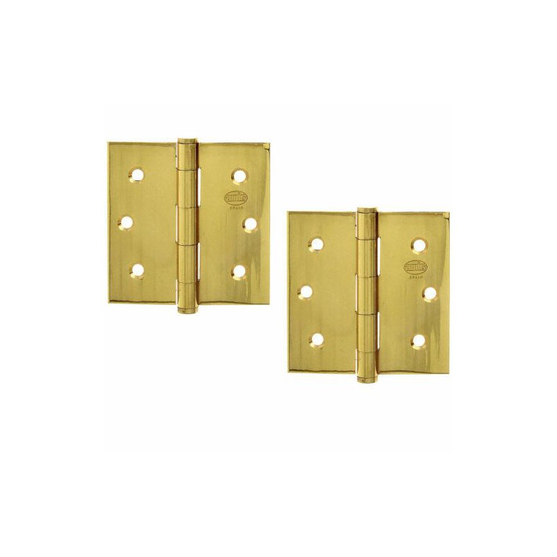 Zawias do drzwi 63x63mm mosiądz lakierowany splatany 2szt. mod. 3010