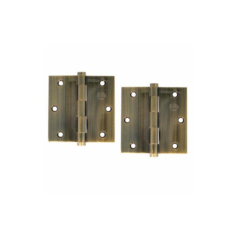 Zawias do drzwi 76x76mm mosiądz złoto antyczne splatany 2szt. mod. 3010