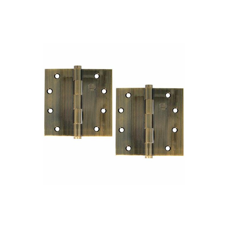 Zawias do drzwi 102x102mm mosiądz złoto antyczne splatany 2szt. mod. 3010