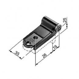 Zawias 25x56x35mm fi. 9mm AGB srebrny mat