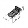 Zawias 25x56x35mm fi. 9mm AGB srebrny mat