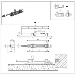 Zasuwa okiennicy horyzo.uch 225 cza