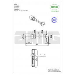 Pokrętło WC mod.4 bez szyldu trzpień 6mm inox