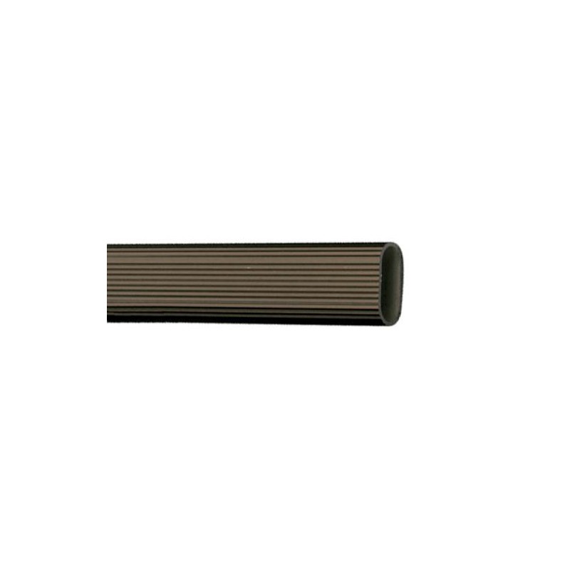 Pręt ubraniowy 1,5m owalny 30x15mm brązowy ryflowany mod. 1