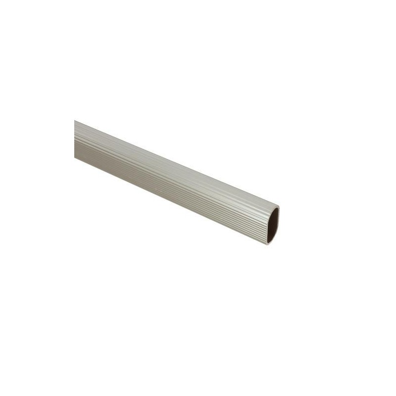 Pręt drążek ubraniowy owal 30x15mm dł. 4m srebrny mod.1