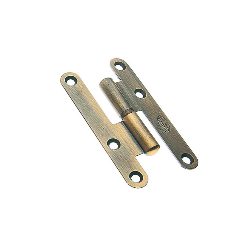 Zawias do drzwi 80x41mm mosiądz złoto antyczne rozłączny PRAWY (pl) mod. 405