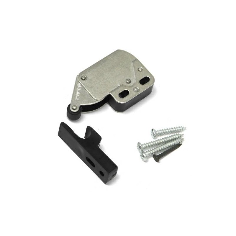 Zatrzask meblowy niklowany - czarny TIP-ON do frontów bezuchwytowych mod. 30