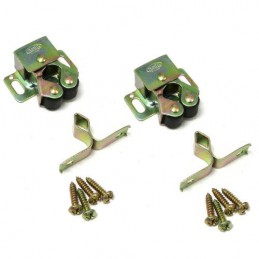 Zatrzask rolkowy żółty ocynk gumowe rolki mod.12 DIS 2szt.