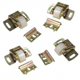 Zatrzask meblowy rolkowy żółty ocynk nylonowa rolka mod.16 4szt.