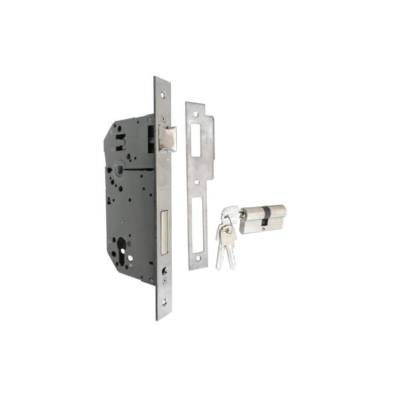 Zamek drzwiowy na wkładkę 85/60 z wkładką 30x30 TESA 2037F