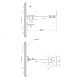 Lustro do garażu wypukłe fi. 30cm Mod.1