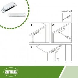 Zatrzask magnetyczny 10-biały DISPLAY (2