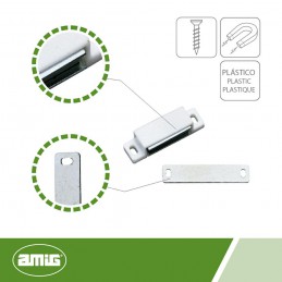 Zatrzask magnetyczny 10 -56x15 biały