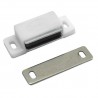 Zatrzask meblowy magnetyczny pojedynczy biały 43x15mm mod. 5