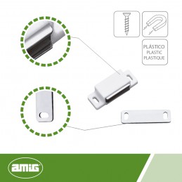 Zatrzask magnetyczny 5-43x15 biały 2 szt