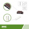 Zatrzask meblowy magnetyczny pojedynczy brązowy 43x15mm mod. 5 DIS 2szt