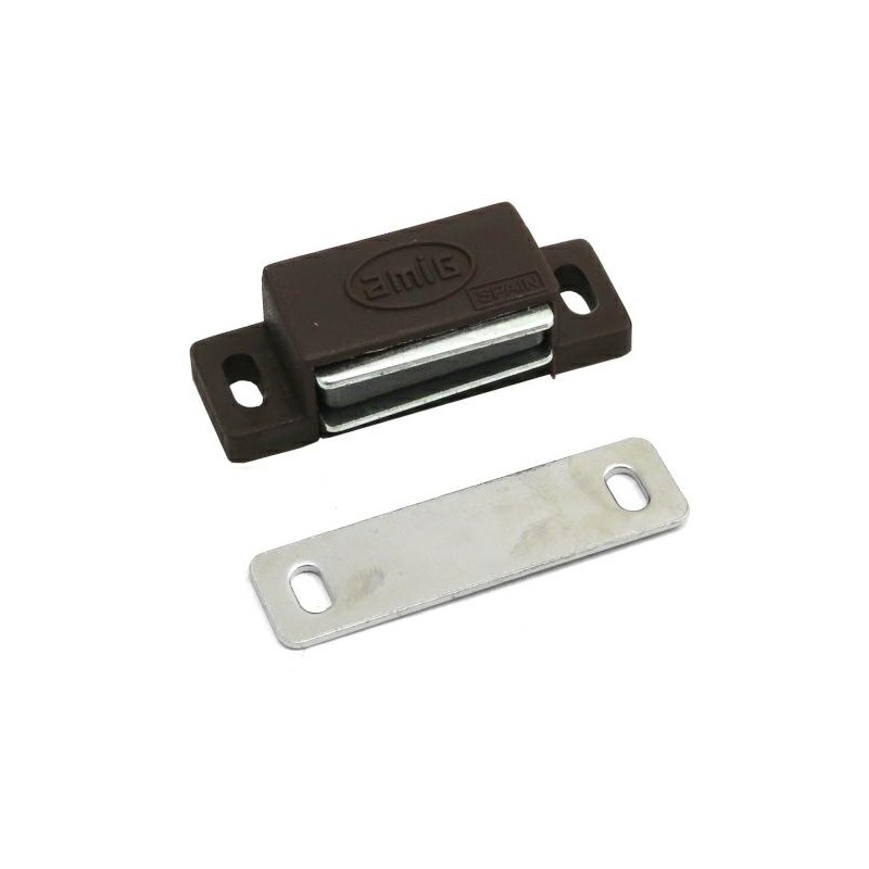 Zatrzask meblowy magnetyczny pojedynczy brązowy 43x15mm mod. 5