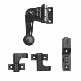 Zestaw mały zamknięcia 2 skrzydłowej okiennicy czarny AGB