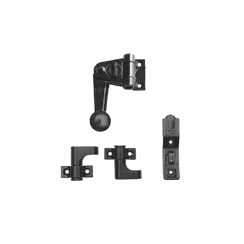 Zestaw mały zamknięcia 2 skrzydłowej okiennicy czarny AGB