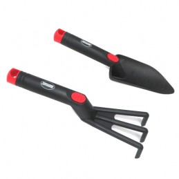 Zestaw ogrodniczy łopatka i grabki plastikowe mod. P31