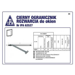 Hamulec okna IPA 62527-274 ocynk