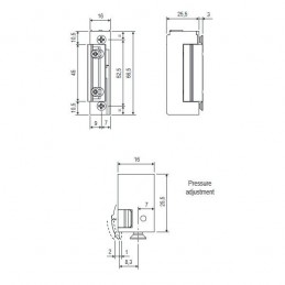 Mechanizm elektrozaczepu symetryczny do zamków Mediana Evolution i Centro