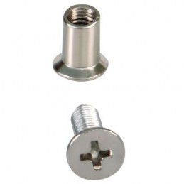 Śruba meblowa z nakrętką M5x15 INOX