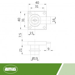 Zamek meblowy 1A niklowany