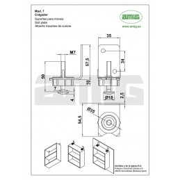 Wieszak meblowy z reg. 7 cynkowa2szt
