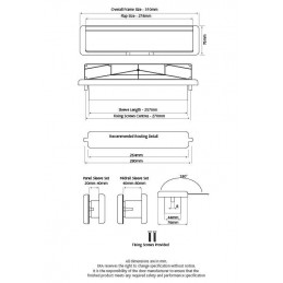 Wrzutnia na listy dwustronna ze szczotką biała 76x310mm mod. NU MAIL