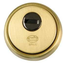 Szyld antywłamaniowy 65mm mosiądz satyna mod. 30