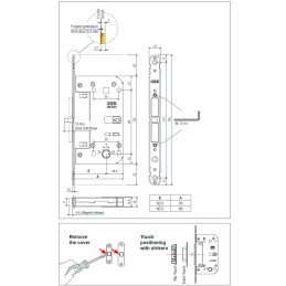 Zamek magnetyczny do drzwi ukrytych łazienkowy 50 czarny mod. TOUCH z językiem