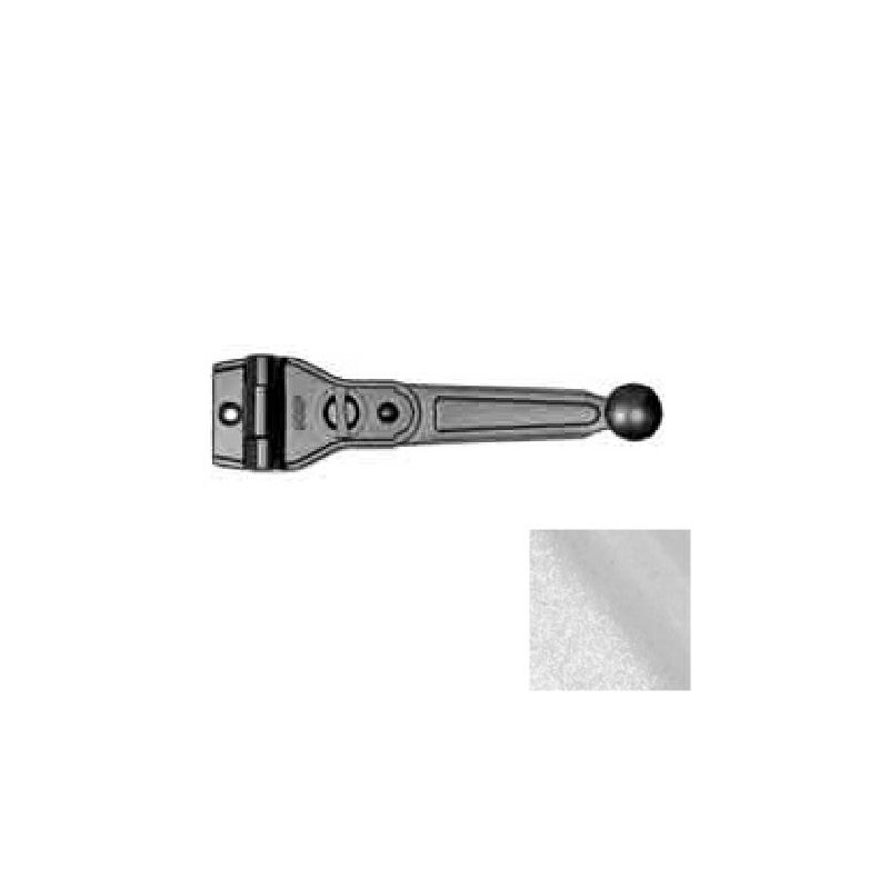 Zamknięcie okiennicy Ramię 90mm 180st.    srebrny mat